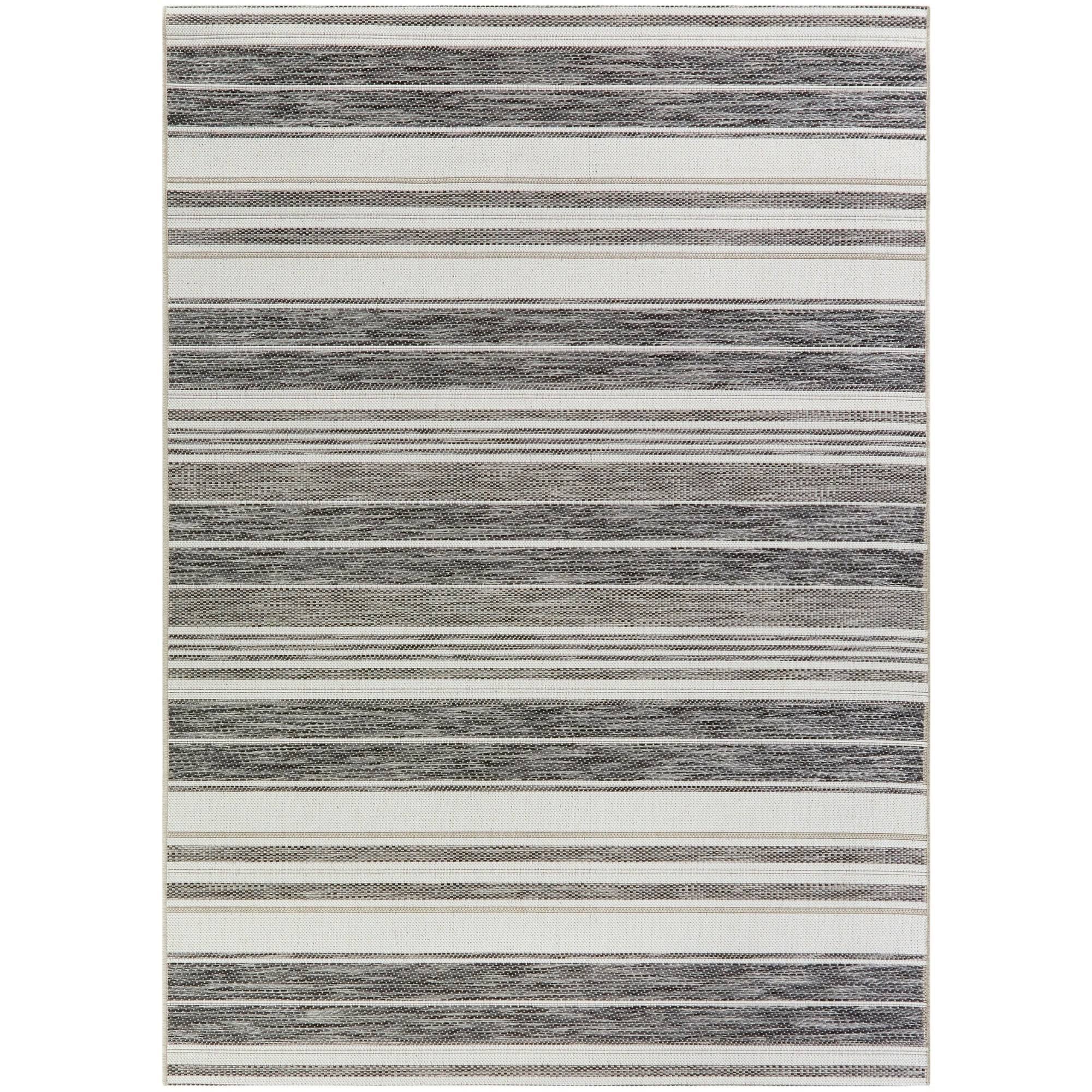 BALTA Alexie Grey 5 ft. x 7 ft. Stripe Indoor/Outdoor Area Rug