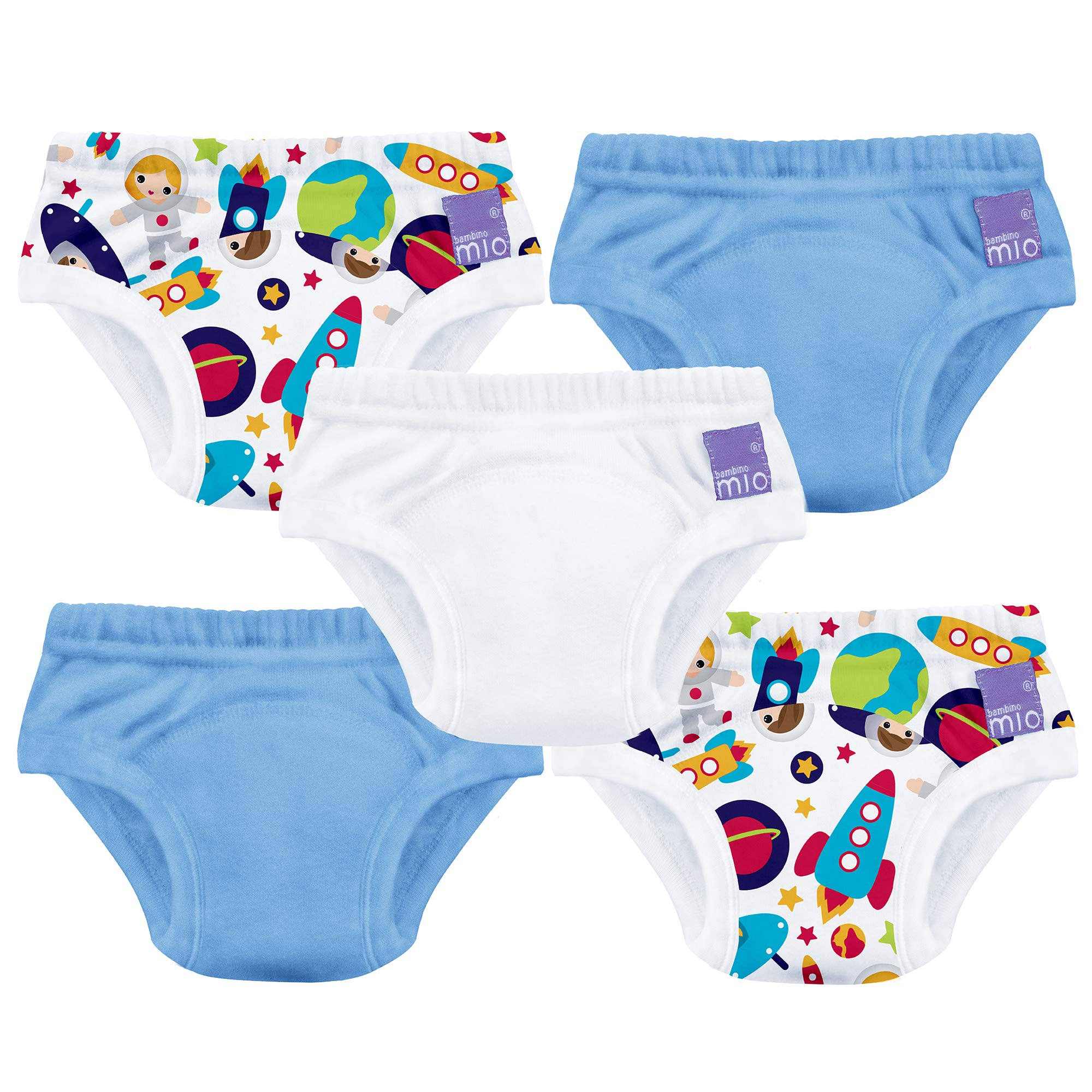 Bambino Mio Potty Training Pants, 5 Pack, Mixed Boy Outer Space / 3+ Years