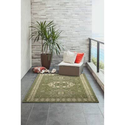 Arverne Green Indoor/Outdoor Area Rug Charlton Home Rug Size: Rectangle 7&10x22 x 9&10x22