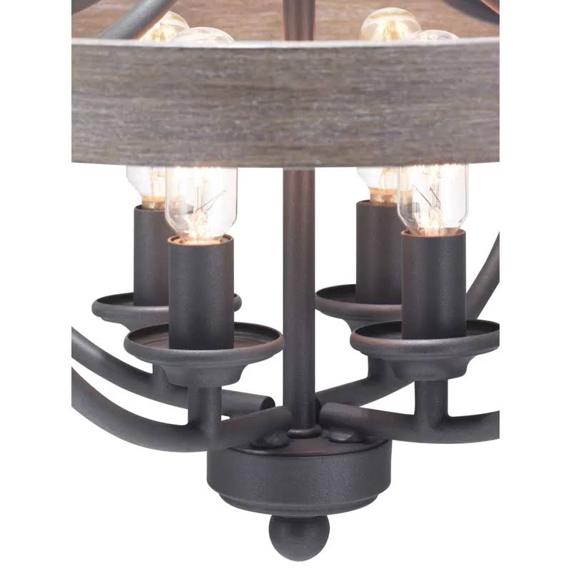 Kowalski 4 - Light 15.25&& Chandelier Style Geometric Semi Flush Mount