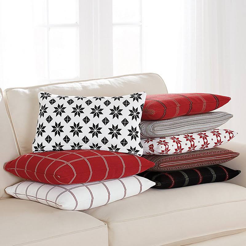Scandi Holiday Pillow Covers Tartan Red 20x22 x 20x22 - Ballard Designs