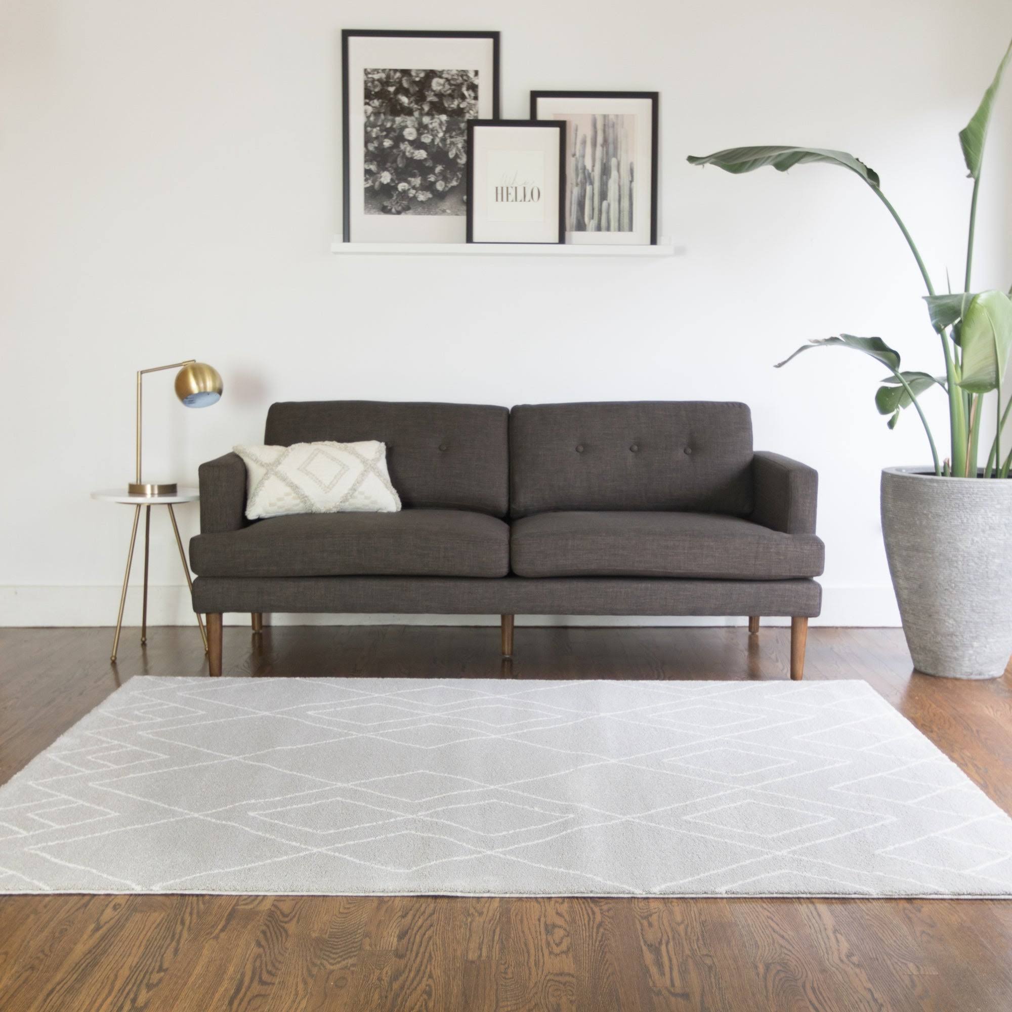 Carson Carrington Isgarde Diamond Indoor Area Rug - 7&10x22 x 10& - Grey