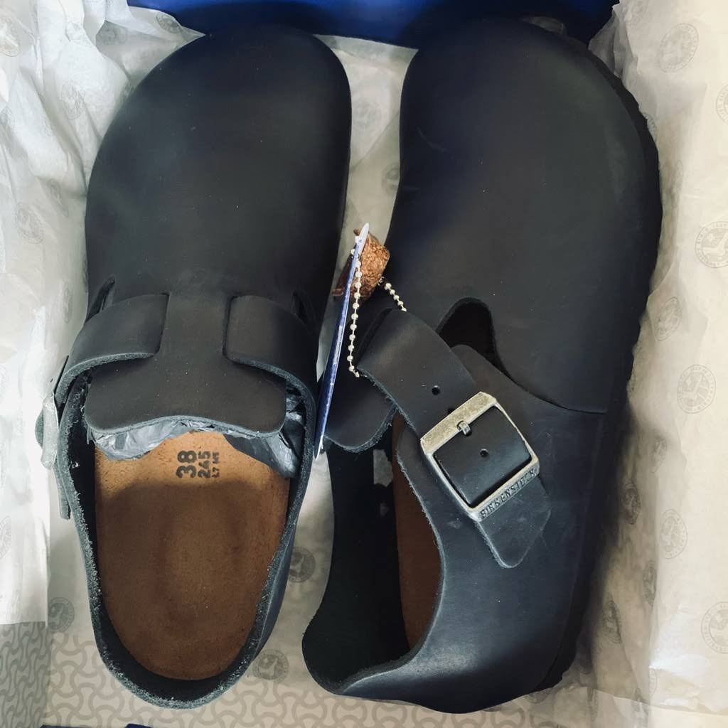 Birkenstock London Black Oiled Leather 38 R
