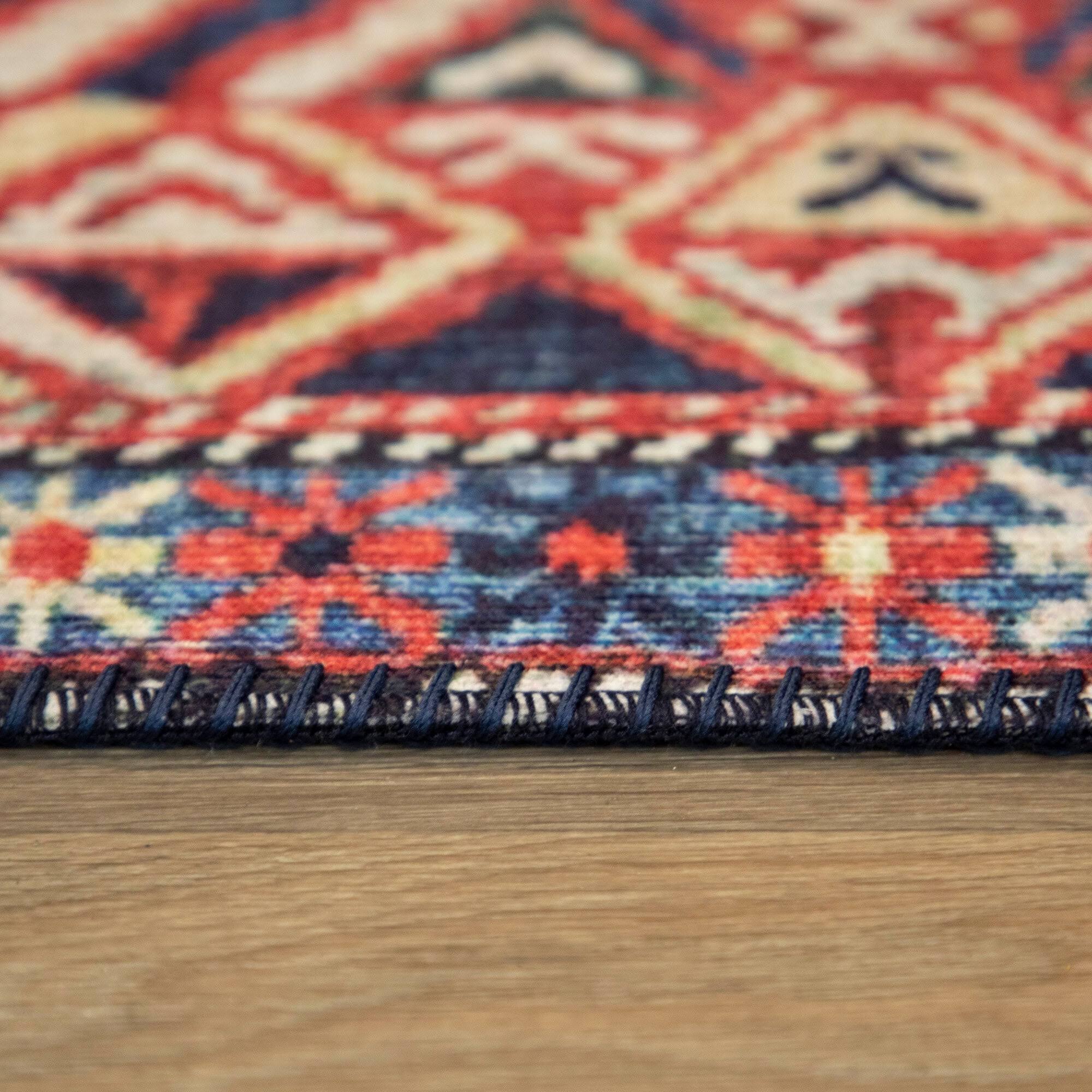 Vatel Traditional Persian Area Rug - 8' x 10' - Navy Blue