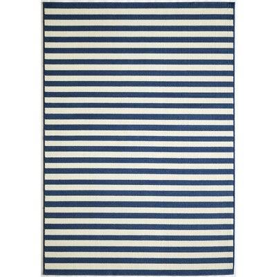 Folsom Striped Navy Blue/Cream Indoor / Outdoor Rug Birch Lane Rug Size: Rectangle 7&10x22 x 10&10x22
