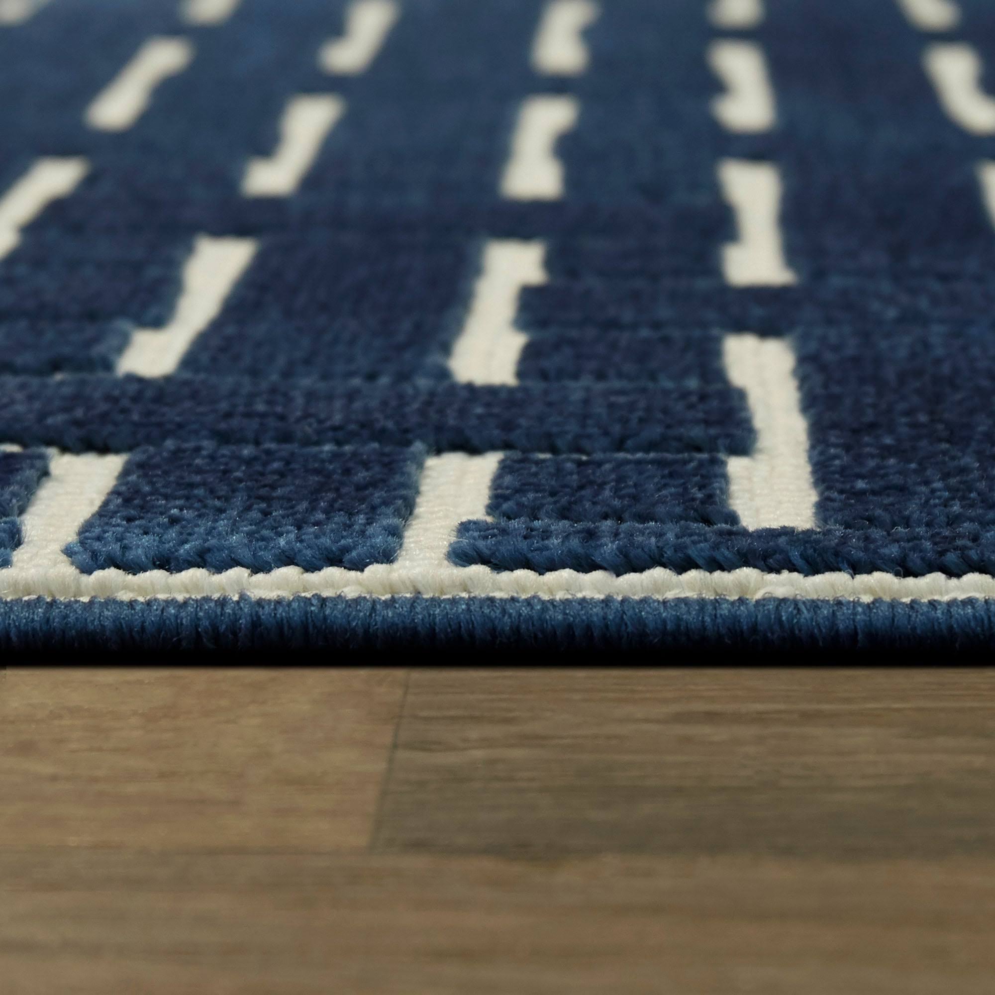 BALTA Mitchell Dark Blue 5 ft. x 7 ft. Contemporary Area Rug