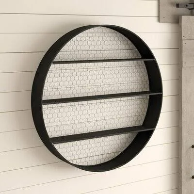 Martel 3 Piece Circle Metal Accent Shelf Birch Lane Finish: Gray