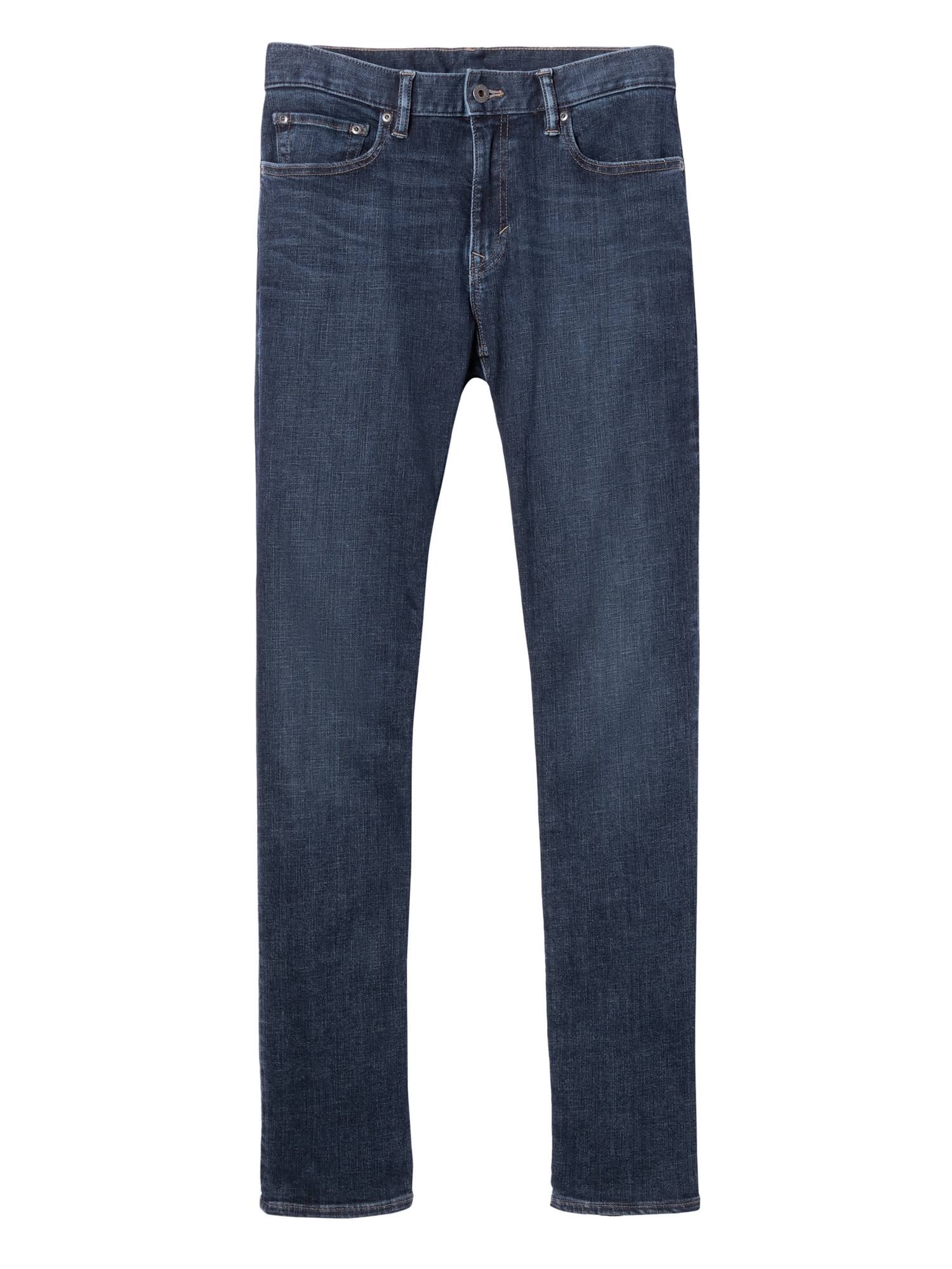Banana Republic Men's Slim Rapid Movement Denim Jean Bolt Wash Size 33W 30L