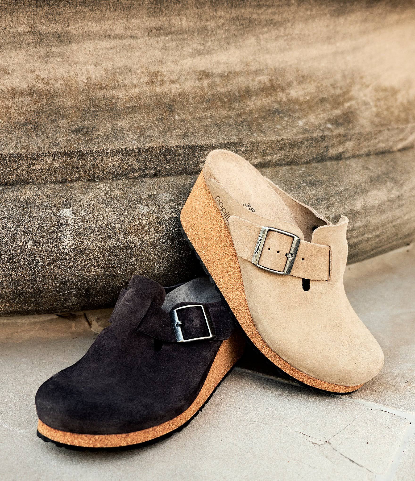 Birkenstock Women's Fanny Taupe Suede Wedge