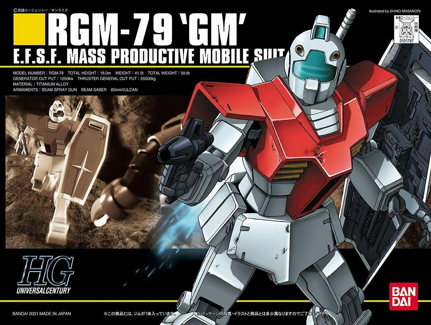 Mobile Suit Gundam - RGM-79 GM Plastic Model [1/144 HGUC / Bandai]