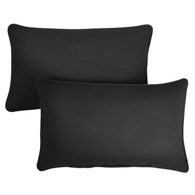 Julio Aruba Rectangular Sunbrella Pillow Cover & Insert Color: Black