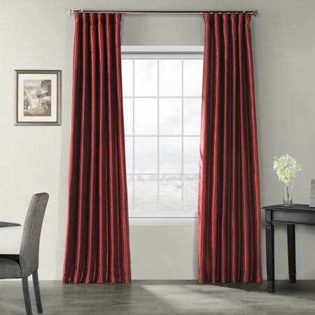 Sagunto Synthetic Room Darkening Thermal Rod Pocket Single Curtain Panel Size per Panel: 50x22 W x 120x22 L, Curtain Color: Ruby