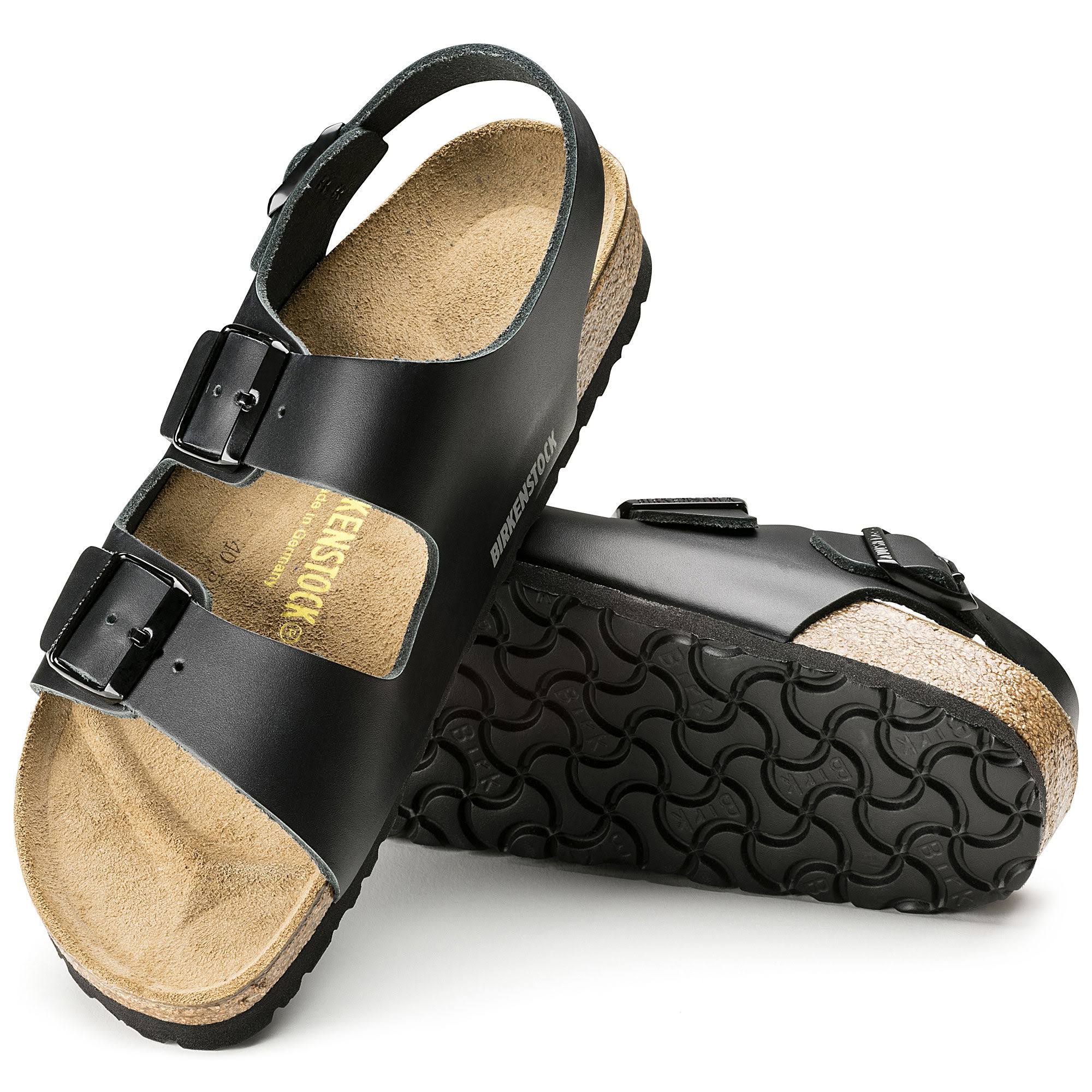 Birkenstock Sandal Milano Black Leather 40 EU / Narrow