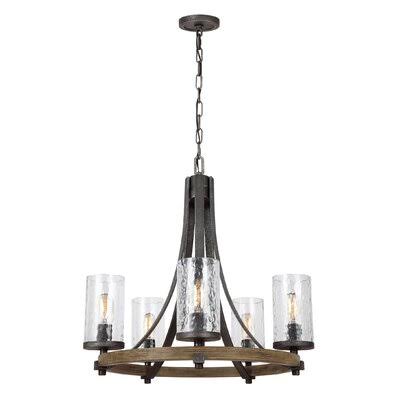 Forada 5-Light Wagon Wheel Chandelier