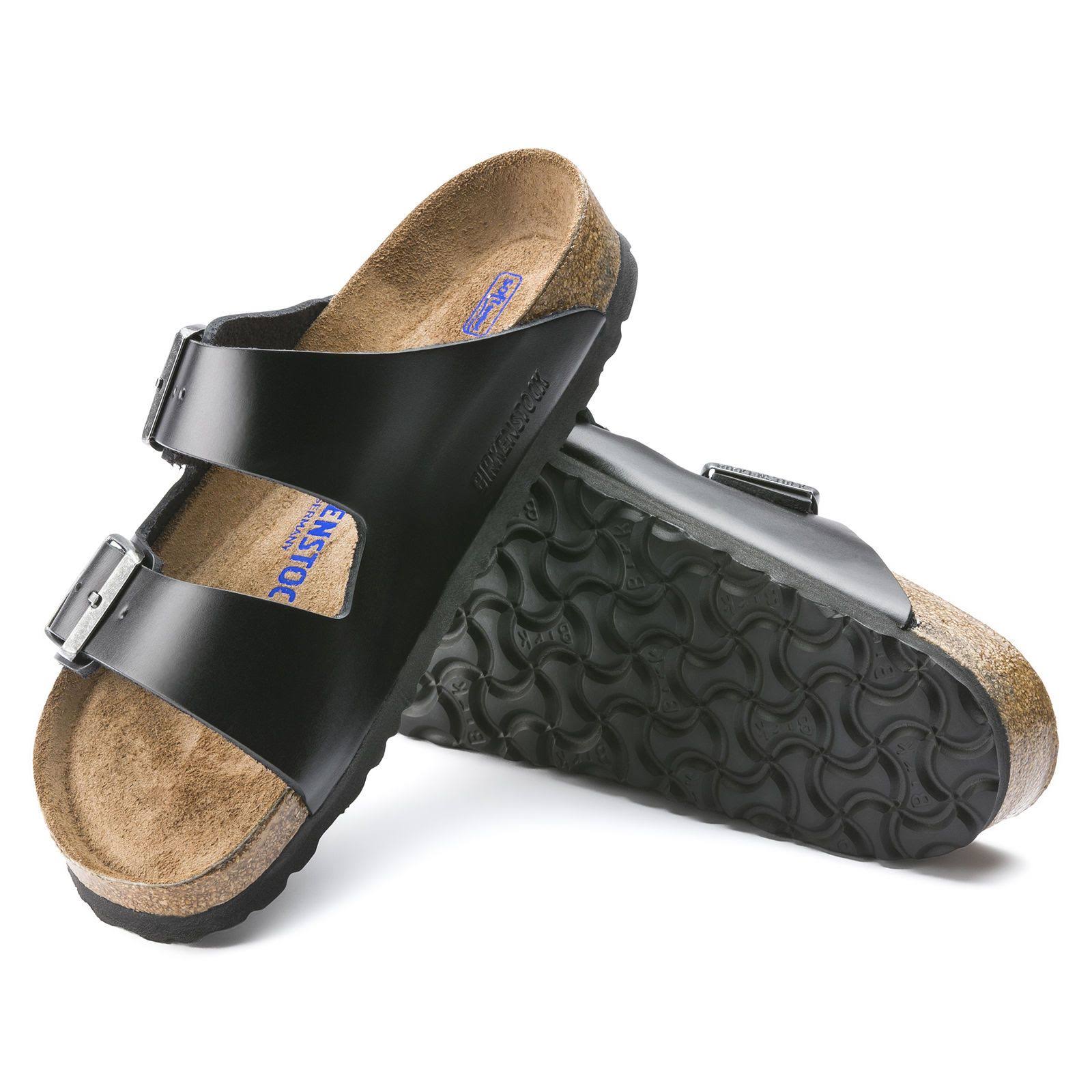 Birkenstock Arizona Soft Footbed - Leather Black Amalfi / 37 / Narrow