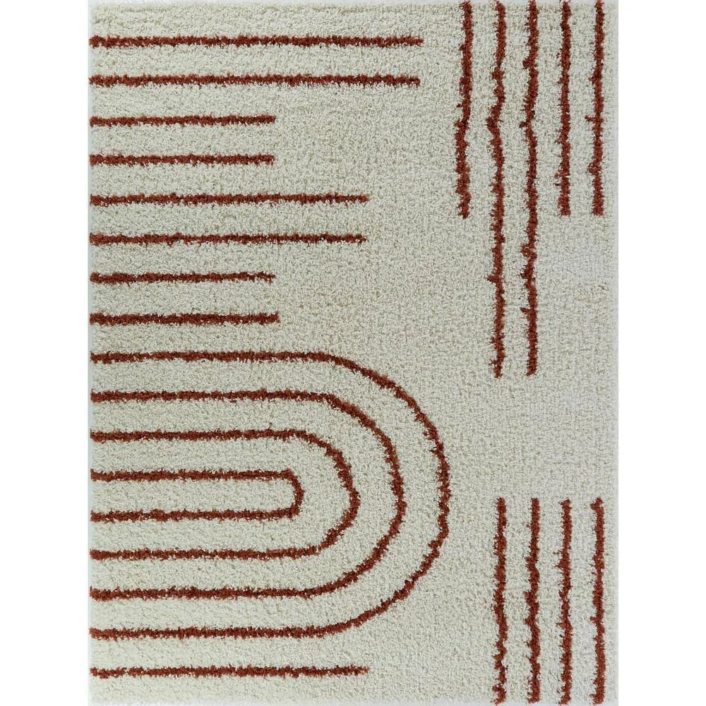 Balta Janus Burnt Orange 5 ft. x 7 ft. Contemporary Area Rug