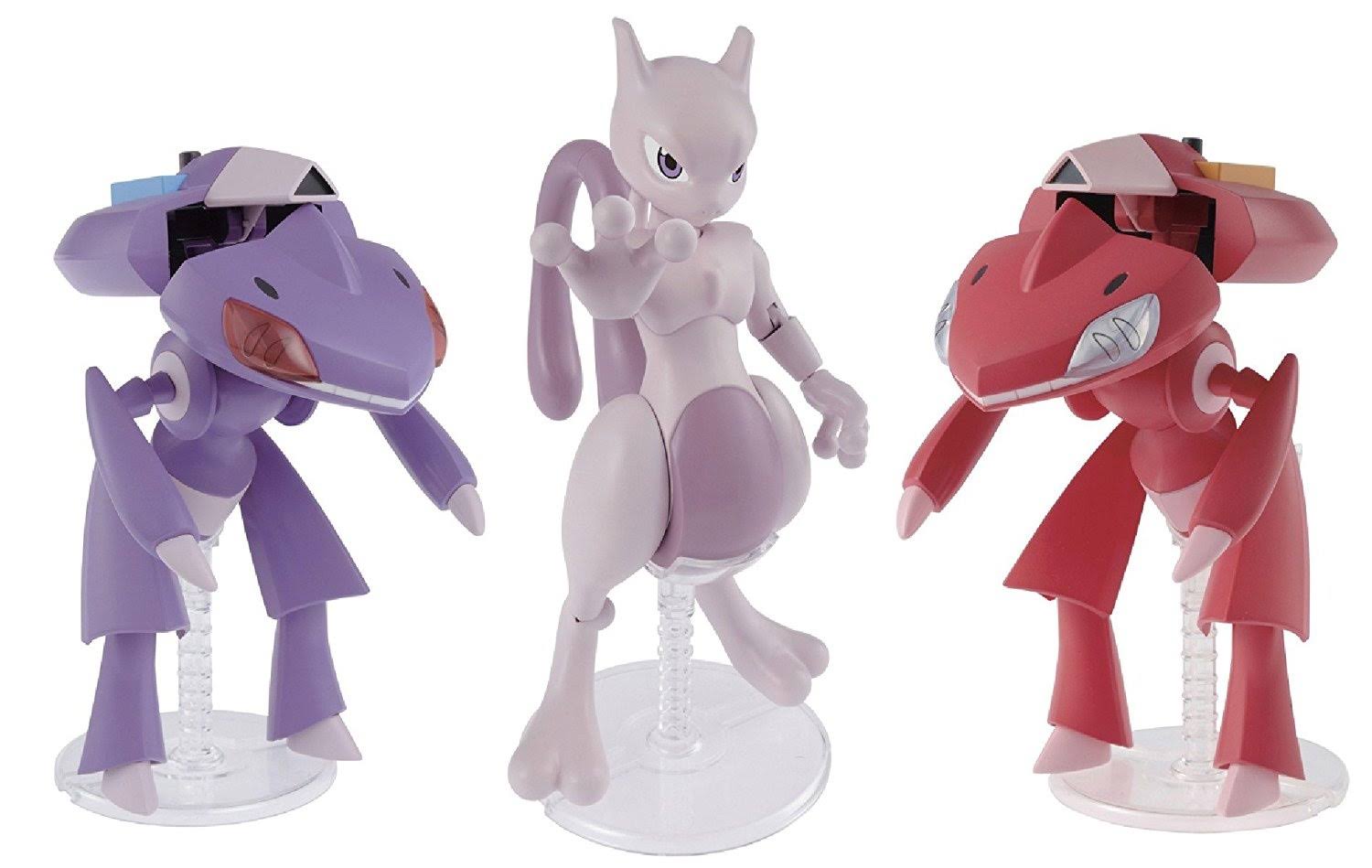 Pokemon Plamo Collection 31+32 Red Genesect & Genesect & Mewtwo Model Kit Bandai