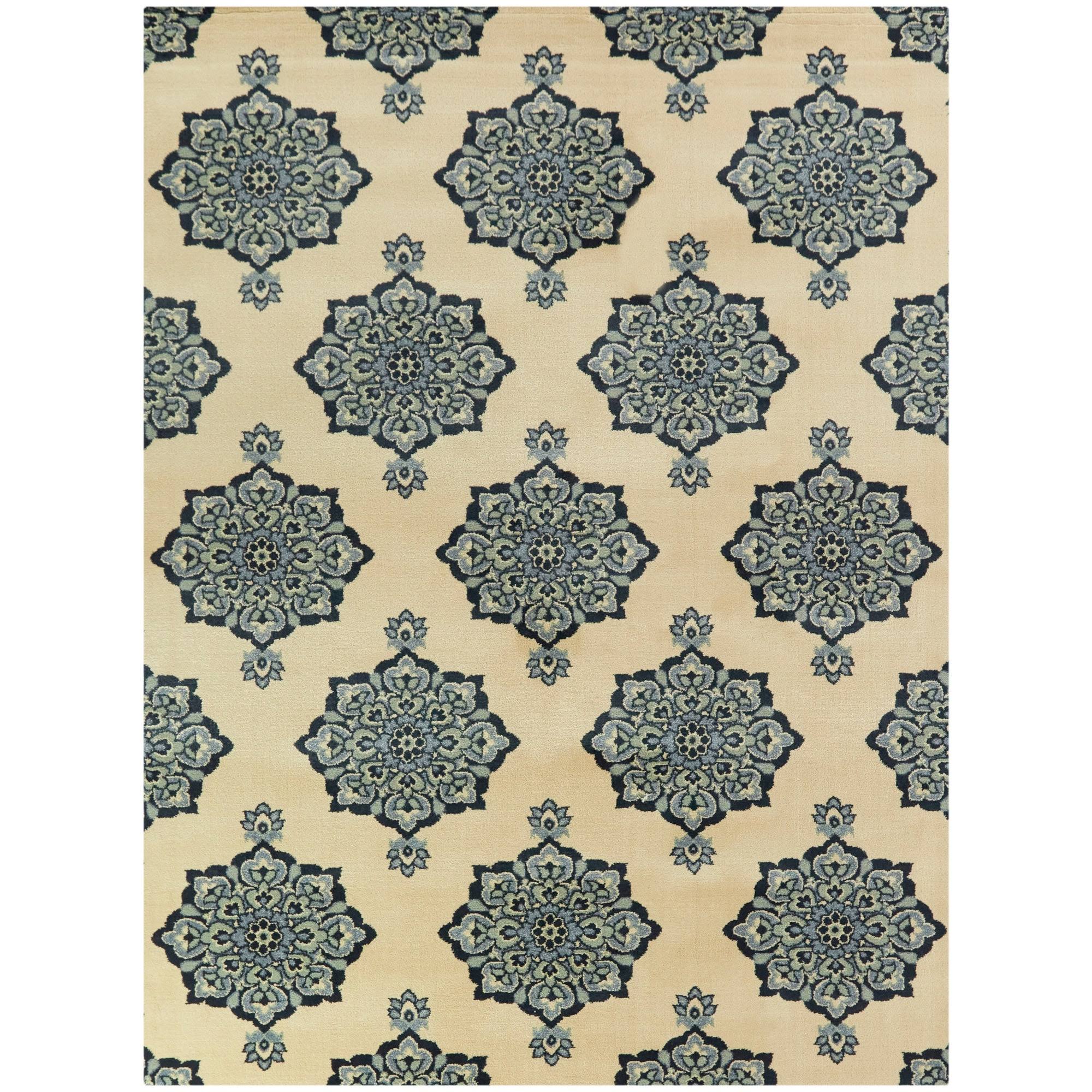BALTA Sauer Burnt Orange 5 ft. x 7 ft. Floral Medallion Area Rug