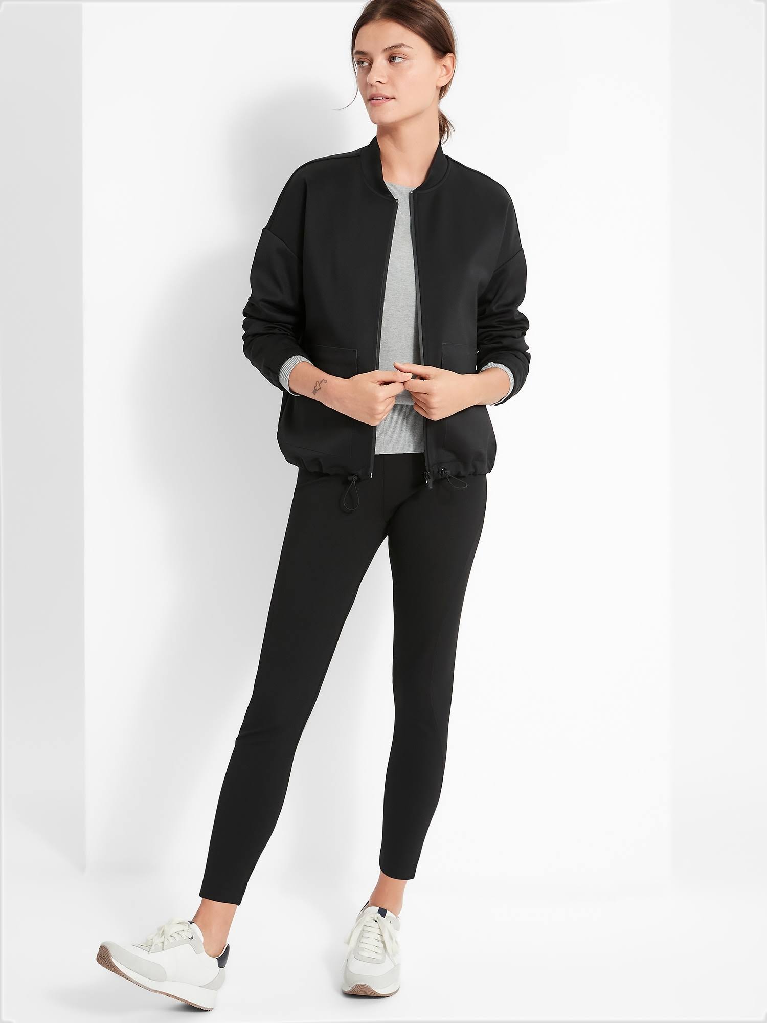 Banana Republic Women's High-Rise Ponte 7/8 Legging Black Size XL