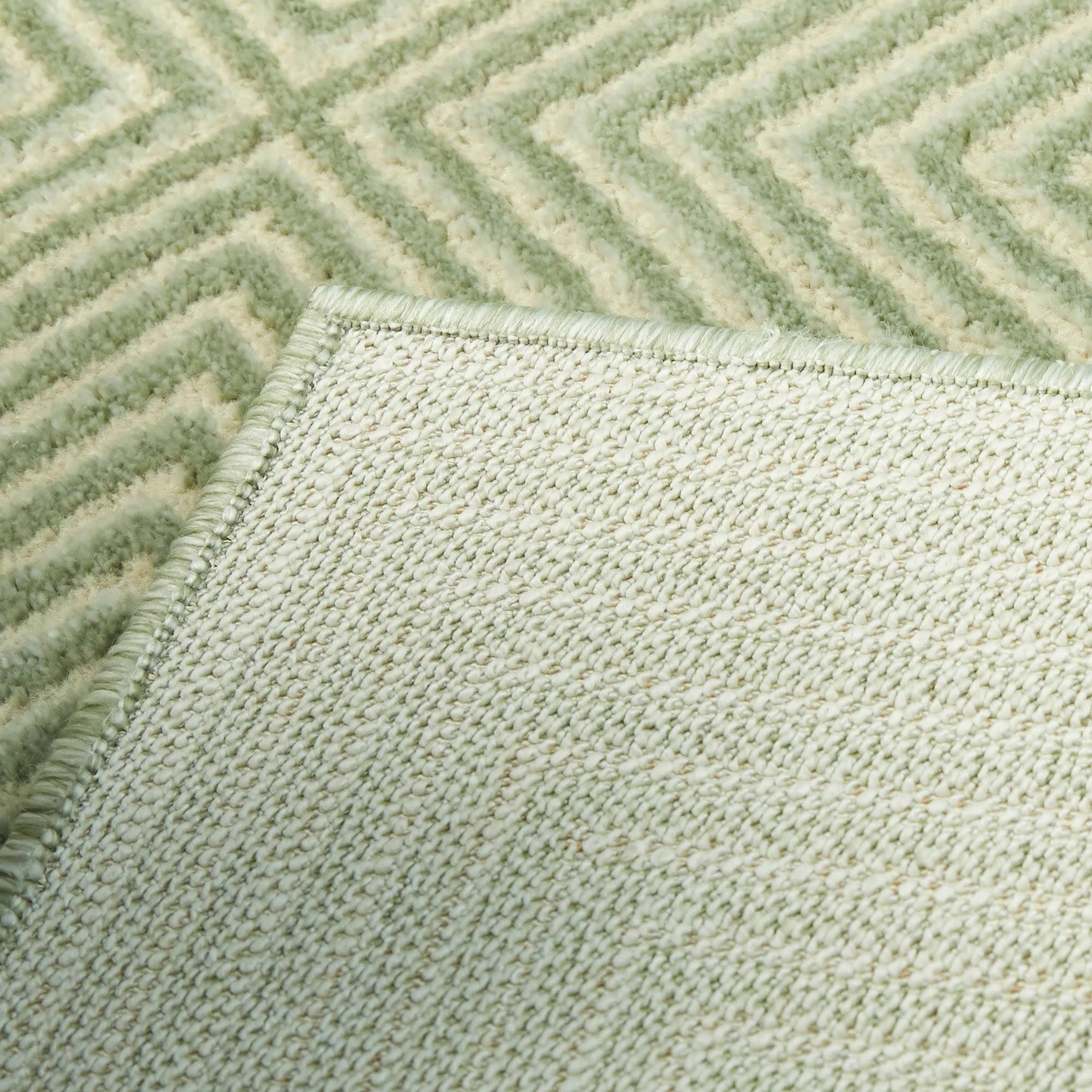 Balta Cabell Olive 5 ft. x 7 ft. Geometric Area Rug, Green