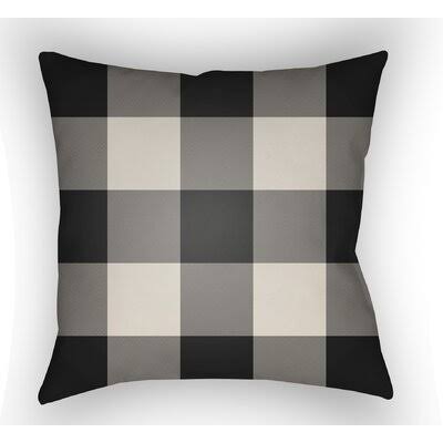 Silas Indoor/Outdoor Throw Pillow Birch Lane Size: 20x22 H x 20x22 W x 4x22 D, Color: Black / Neutral
