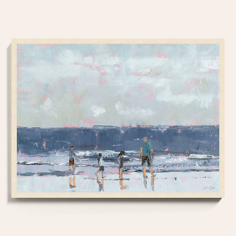 A Walk on The Beach Framed Canvas 22x22 x 30x22 - Ballard Designs