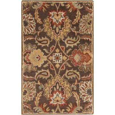 Arden Oriental Handmade Tufted Wool Dark Brown/Garnet Area Rug Birch Lane Rug Size: Rectangle 2& x 3&