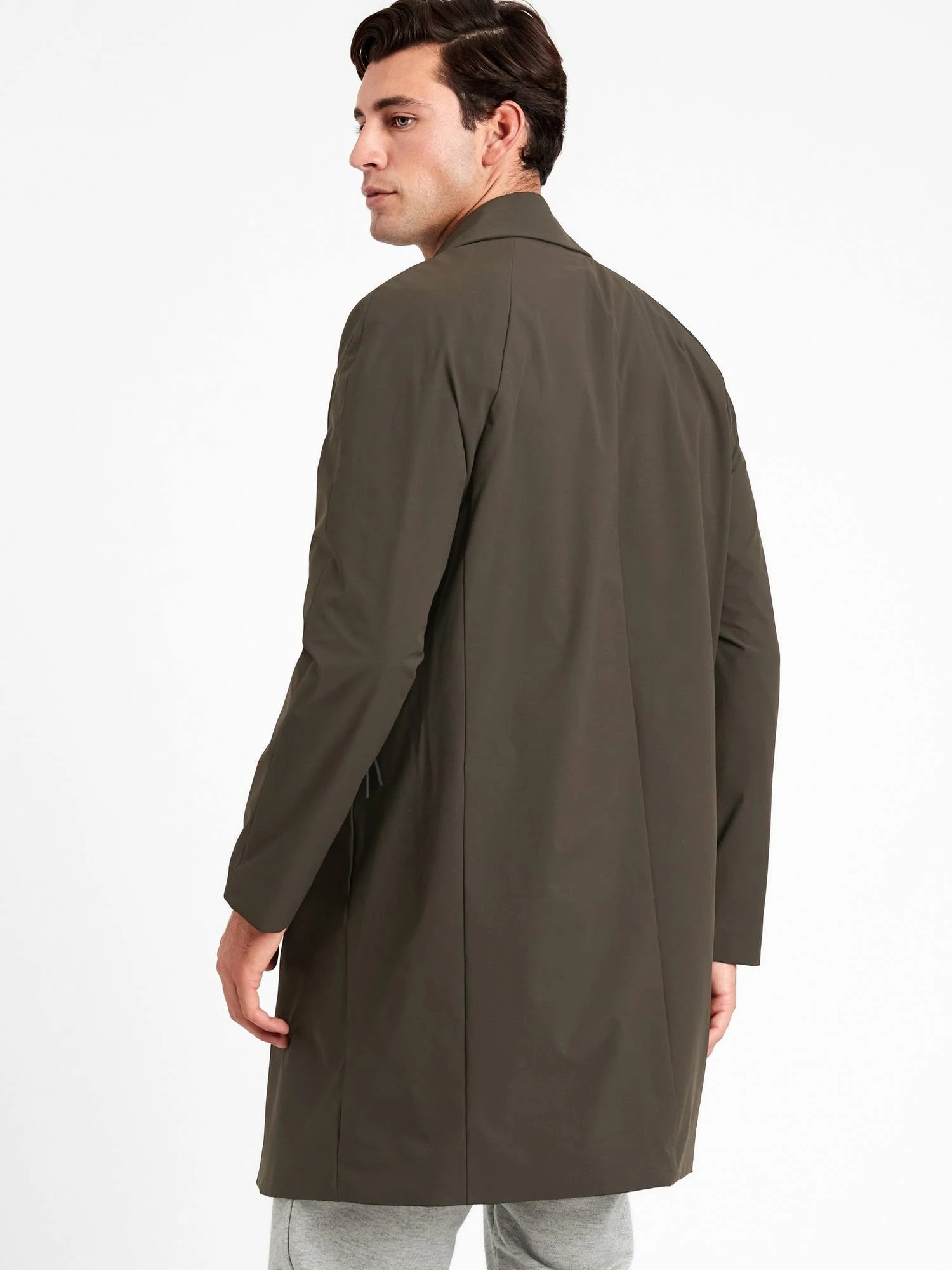 Banana Republic Men's Motion Tech Rain Coat Dark Pine Green Size Xs