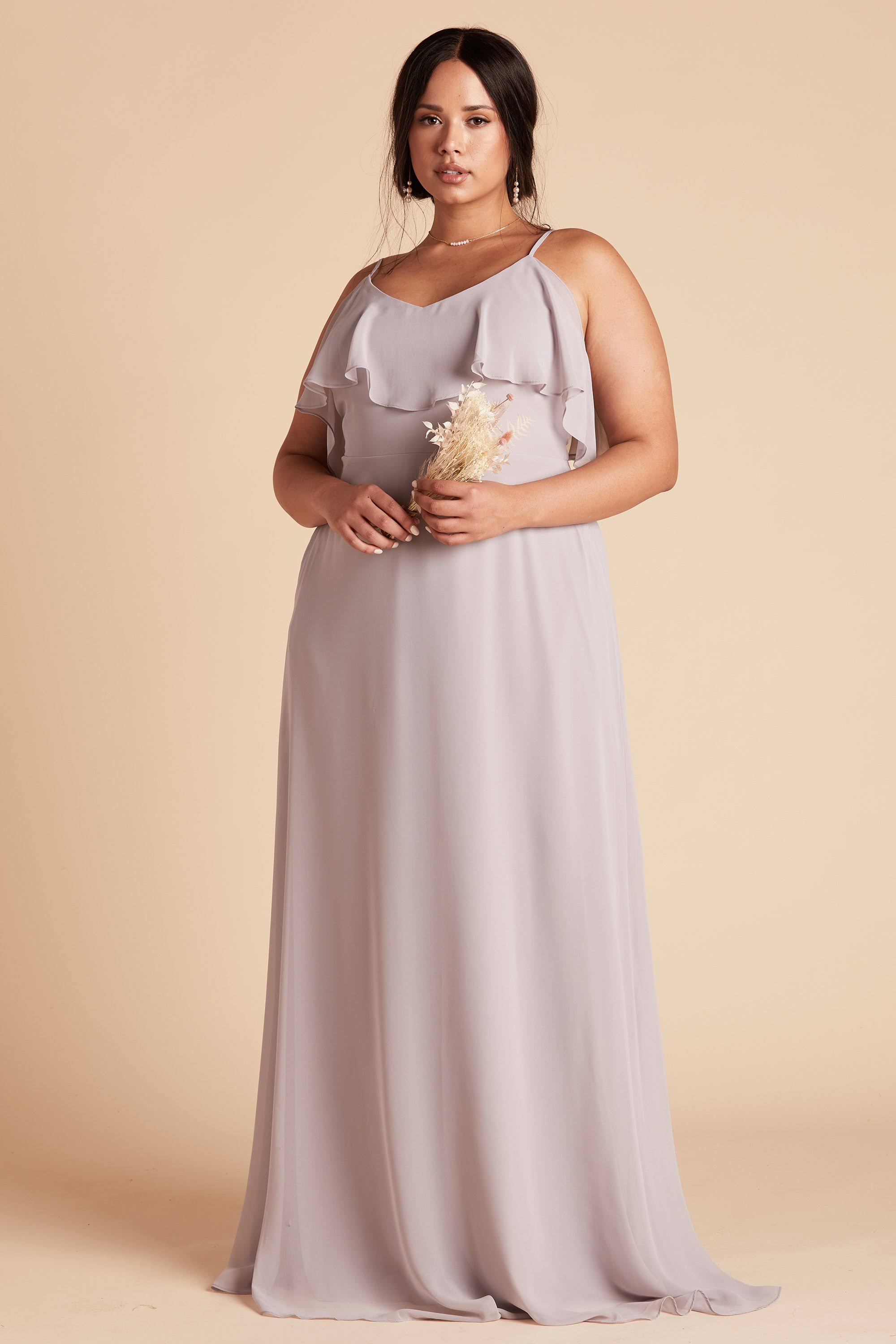 Birdy Grey Jane Plus Size Convertible Chiffon Bridesmaid Dress in Lilac 2x / Lilac
