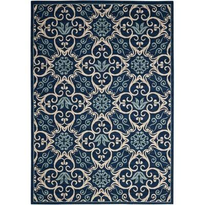 Laury Floral Navy Blue Indoor / Outdoor Area Rug Sol 72 Outdoor Rug Size: Rectangle 6&7x22 x 9&6x22