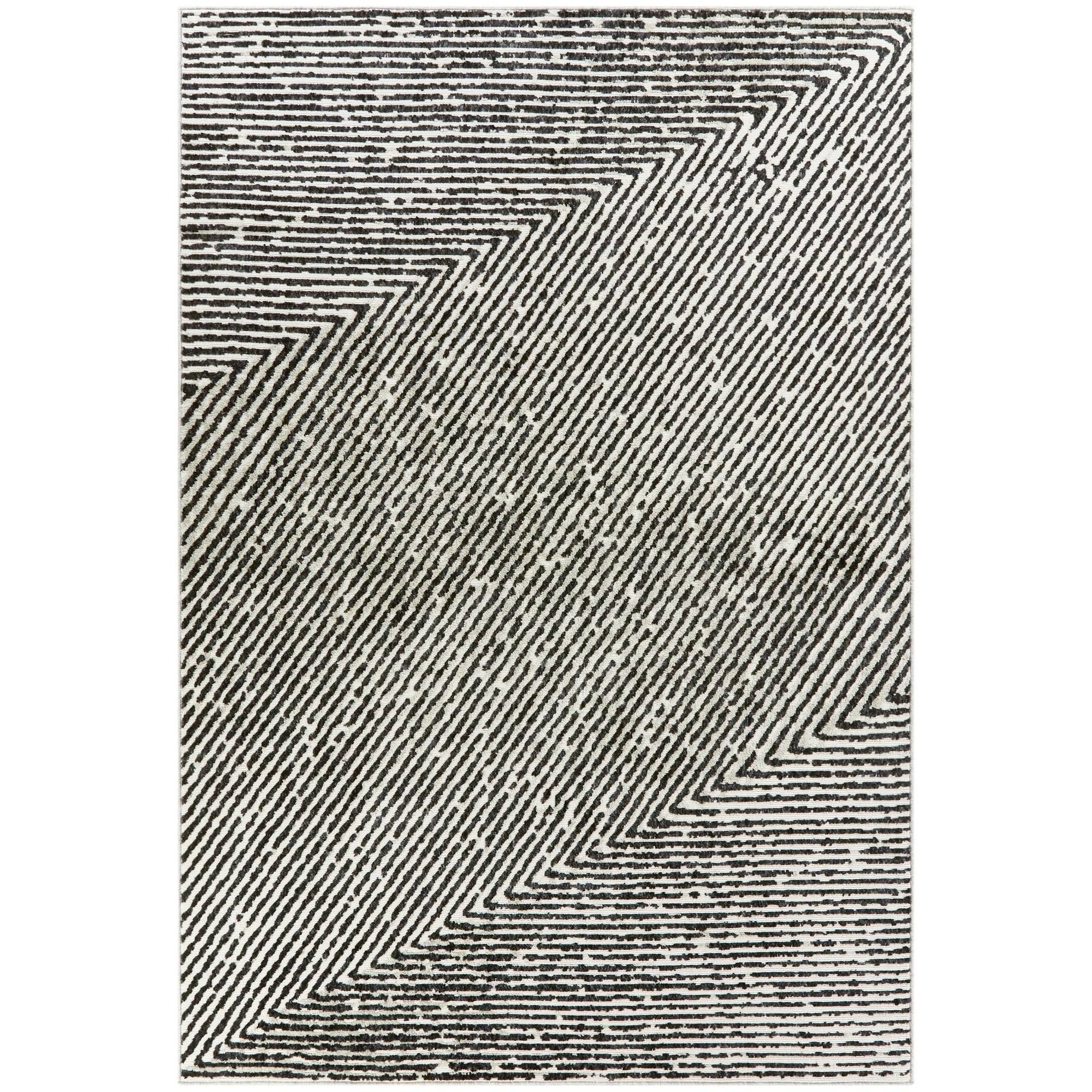 BALTA Sartre White 8 ft. x 10 ft. Abstract Area Rug