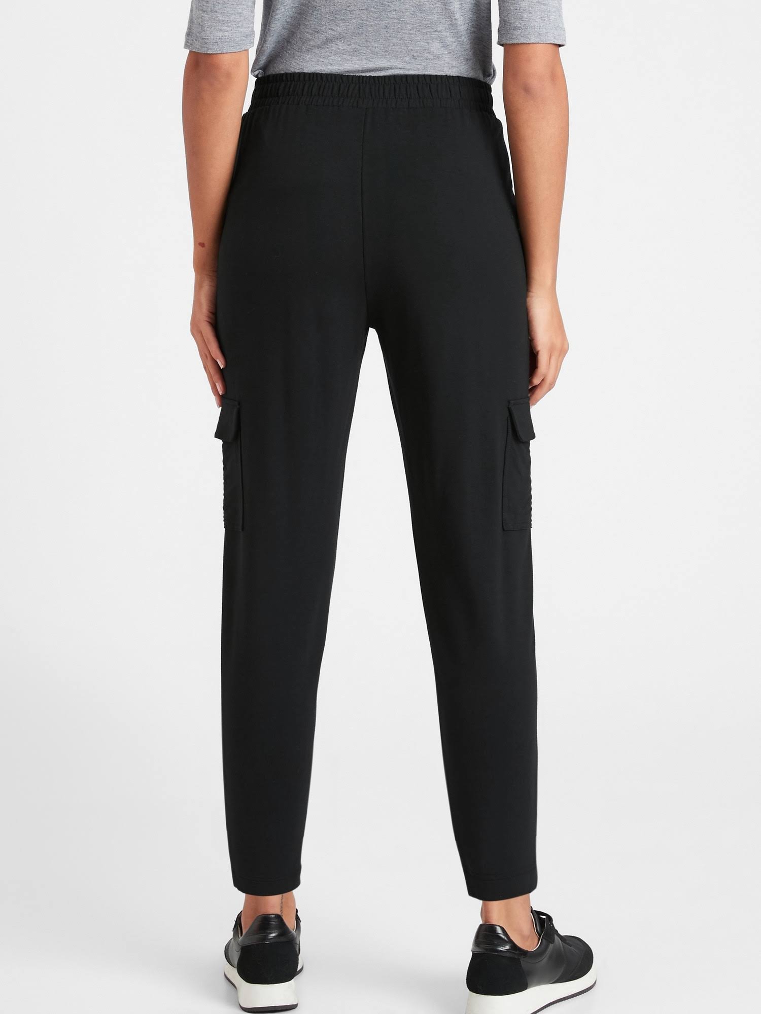 Banana Republic Women's Baby Terry Cargo Jogger Black Size XL