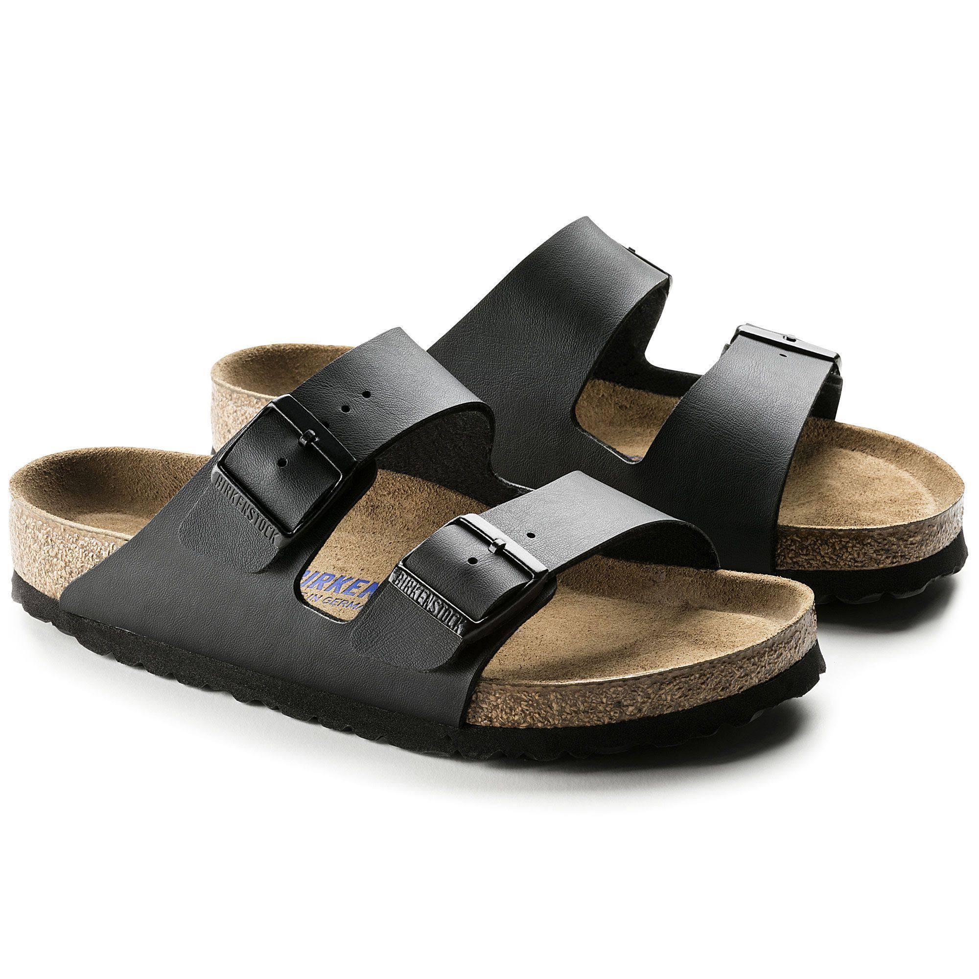 Birkenstock Women's Arizona Soft Footbed Black Birko-Flor