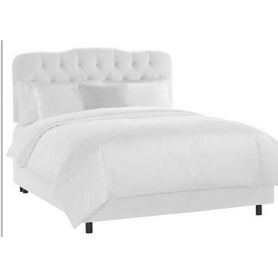 Stella Upholstered Bed Color: Velvet White, Size: Queen