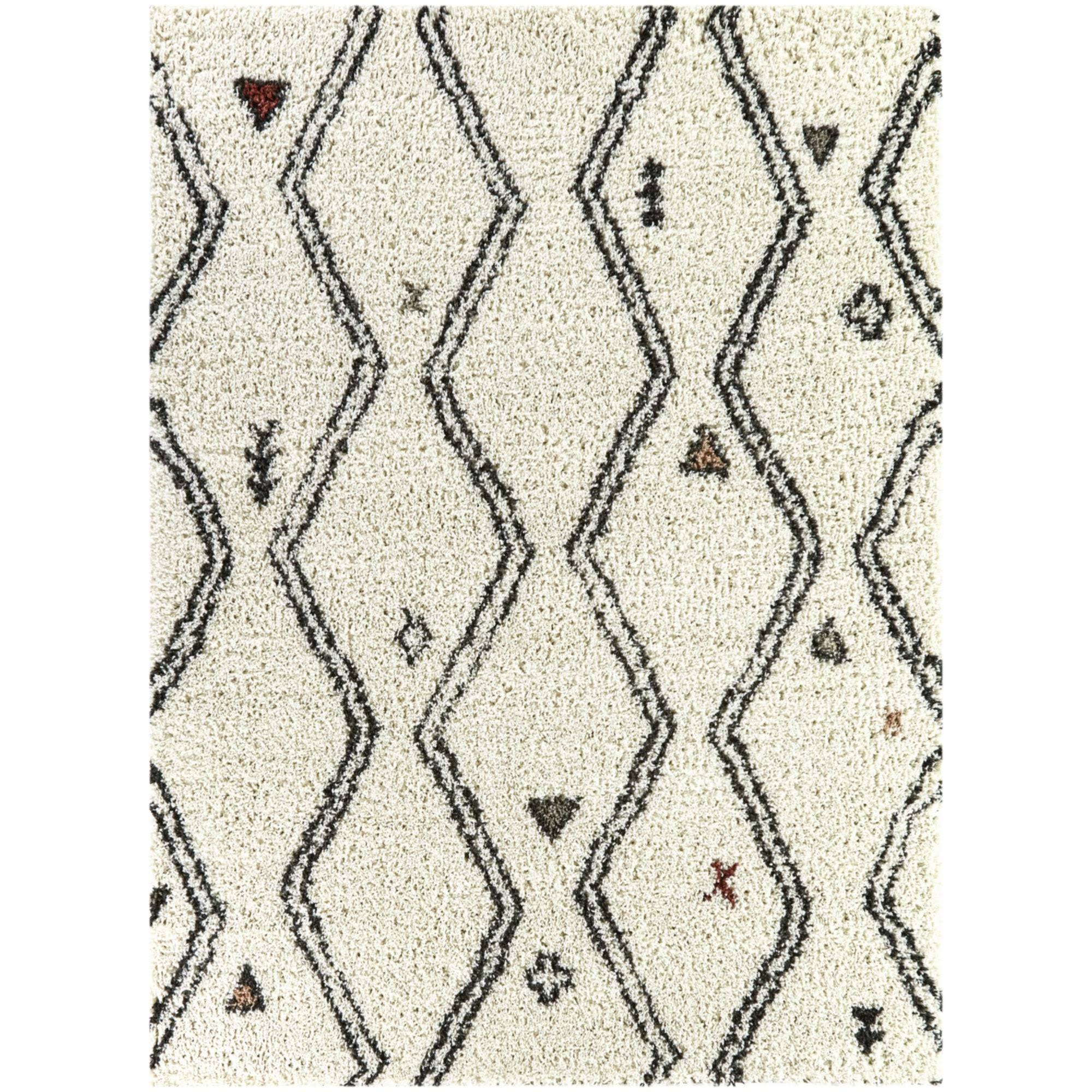 Kallos Tribal Shag Area Rug - 5&3x22 x 7& - Rust