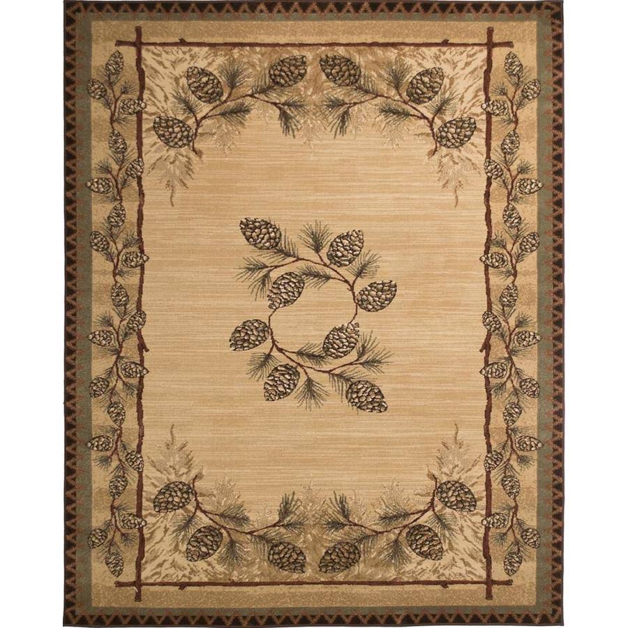 Balta Carlswell 8 x 10 Beige Indoor Border Lodge Area Rug in Off-White | 55125359-8X10