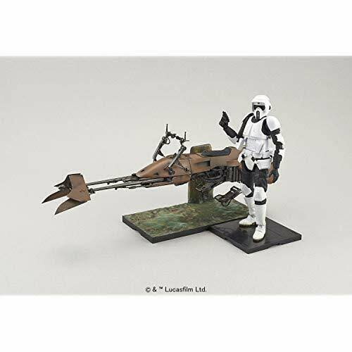 Bandai Star Wars Scout Trooper & Speeder Bike 1/12 Model Kit Japan
