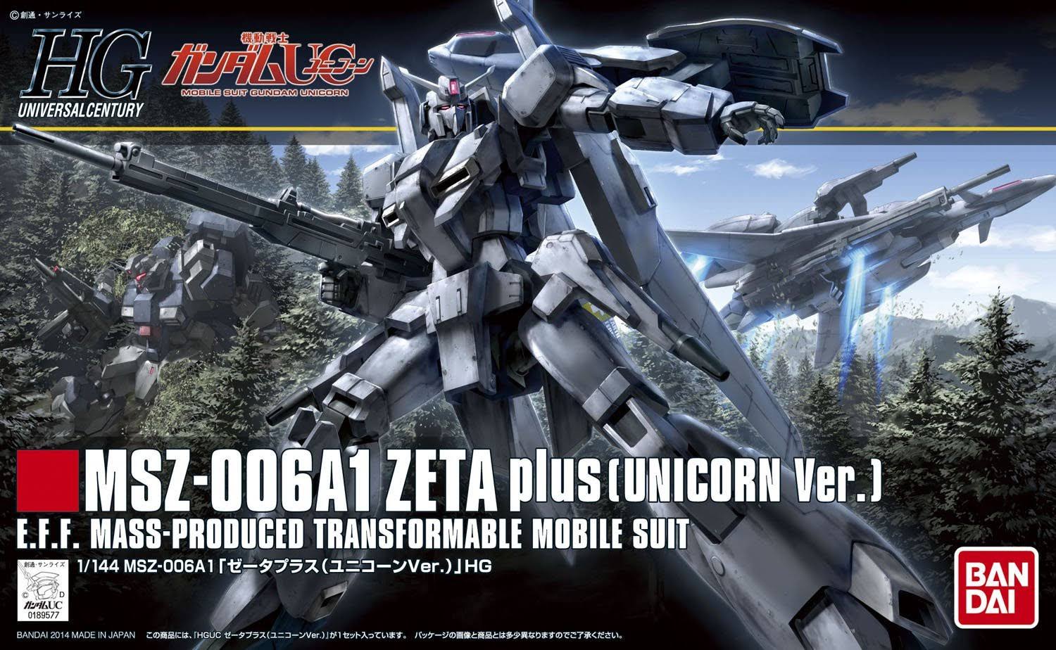 Bandai Hobby 1/144 HGUC Zeta Plus Gundam Unicorn Model Kit