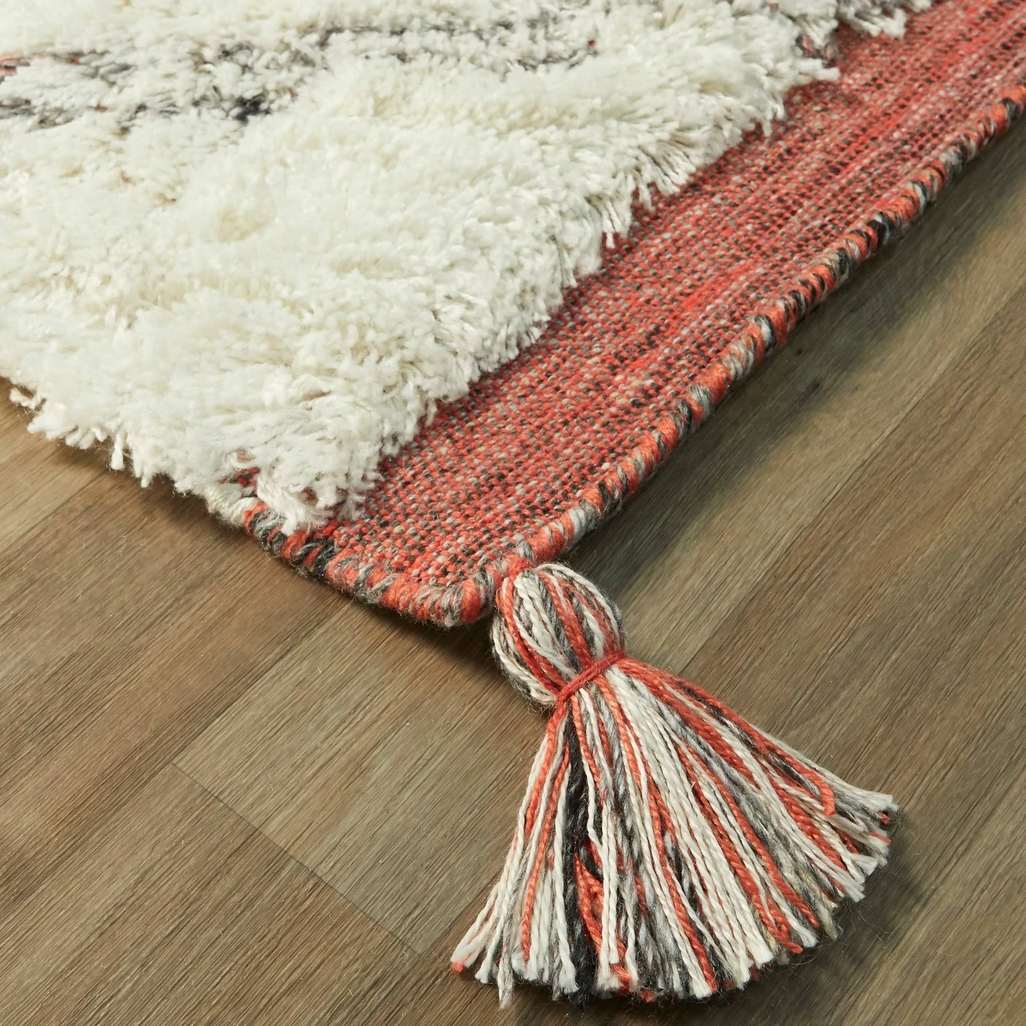 Remy Moroccan Shag Area Rug - 2&7x22 x 7& Runner - White
