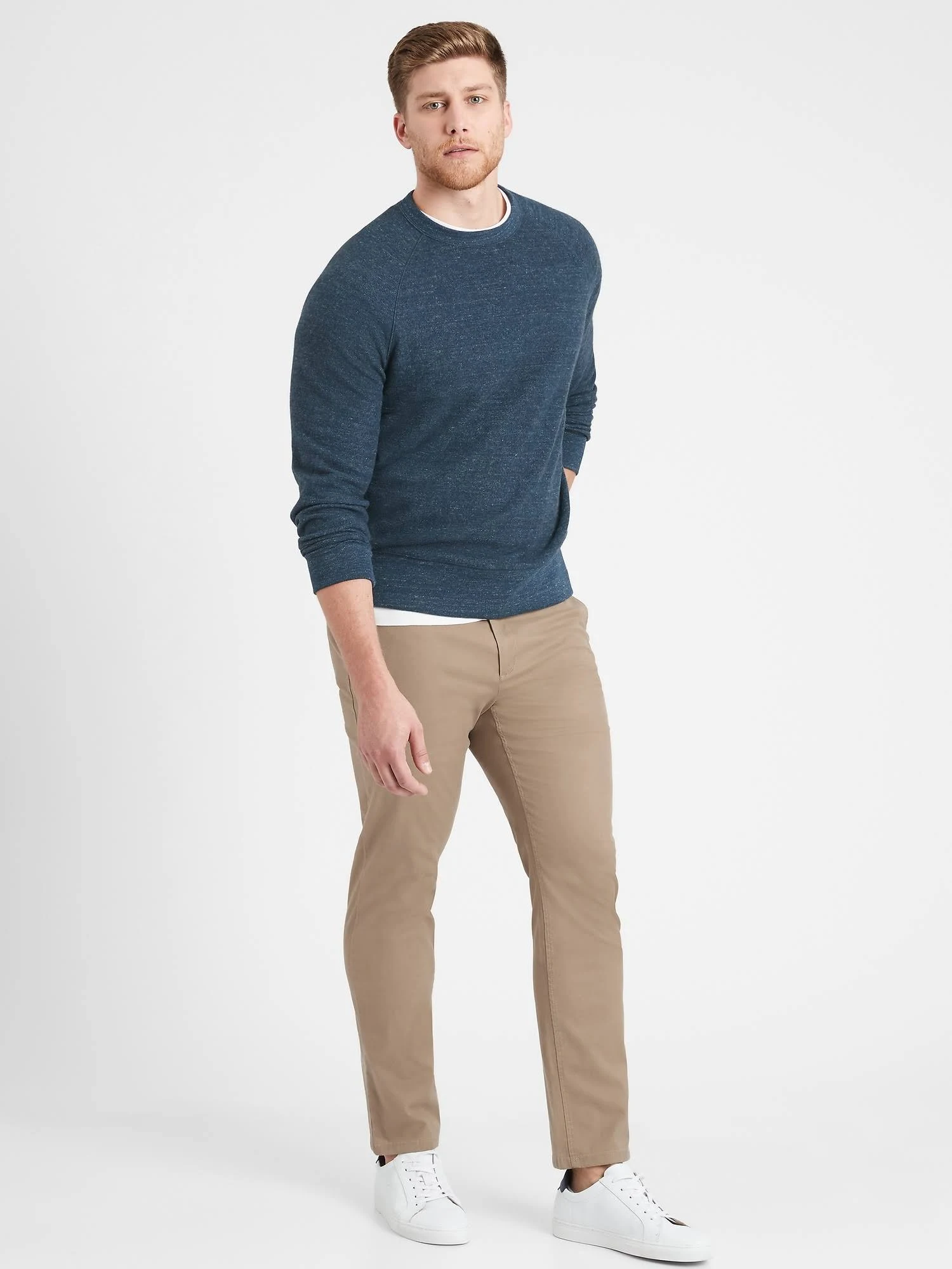 Banana Republic Men's Fulton Skinny Stretch Chino Pant Acorn Tall Size 42W 36L