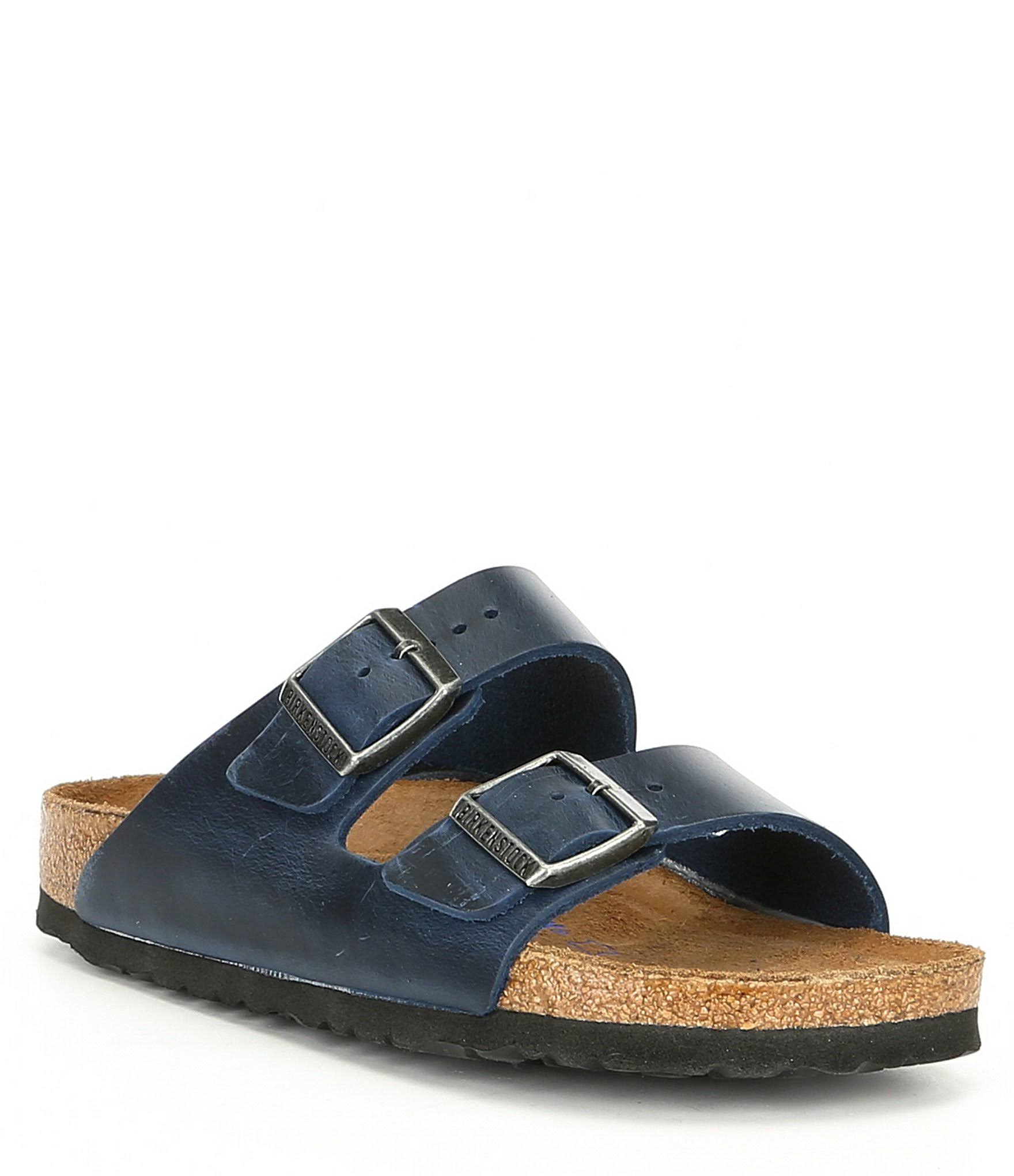 Birkenstock Arizona Soft Footbed (41 Narrow Blue Oiled Leather)