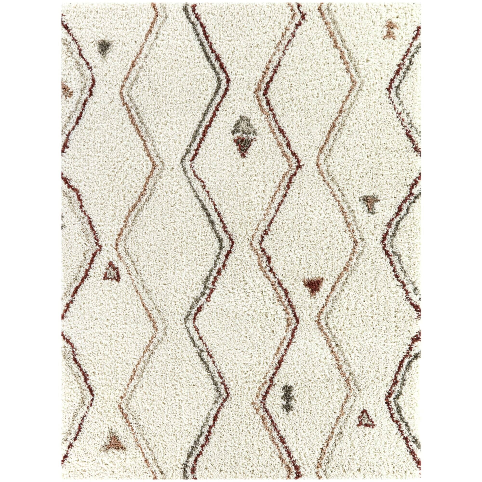 Kallos Tribal Shag Area Rug - 7&10x22 x 10& - Charcoal Grey