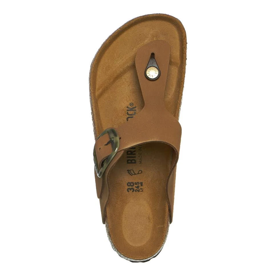 Birkenstock Gizeh Big Buckle Nubuck Leather Mud Green Thong Sandals