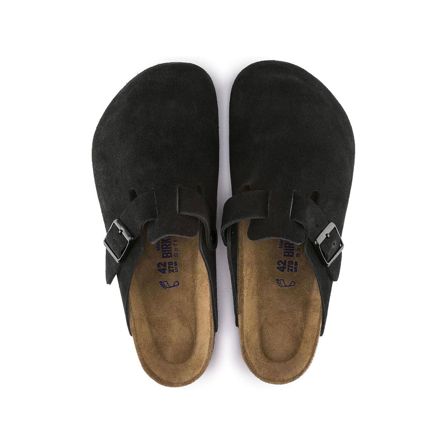 Birkenstock Boston SFB Black Suede