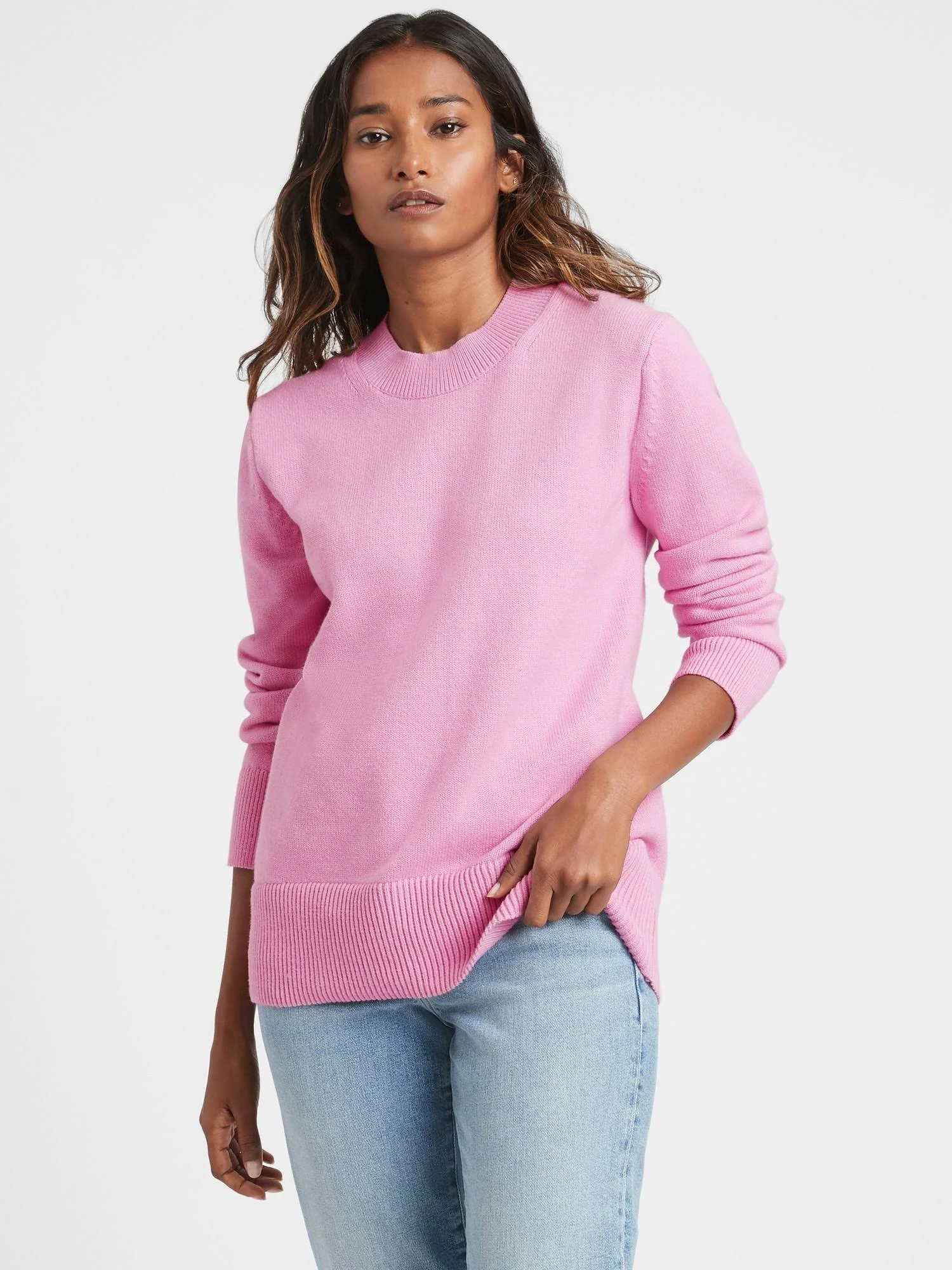 Banana Republic Women's Relaxed Chunky Sweater Soft Lilac Size S