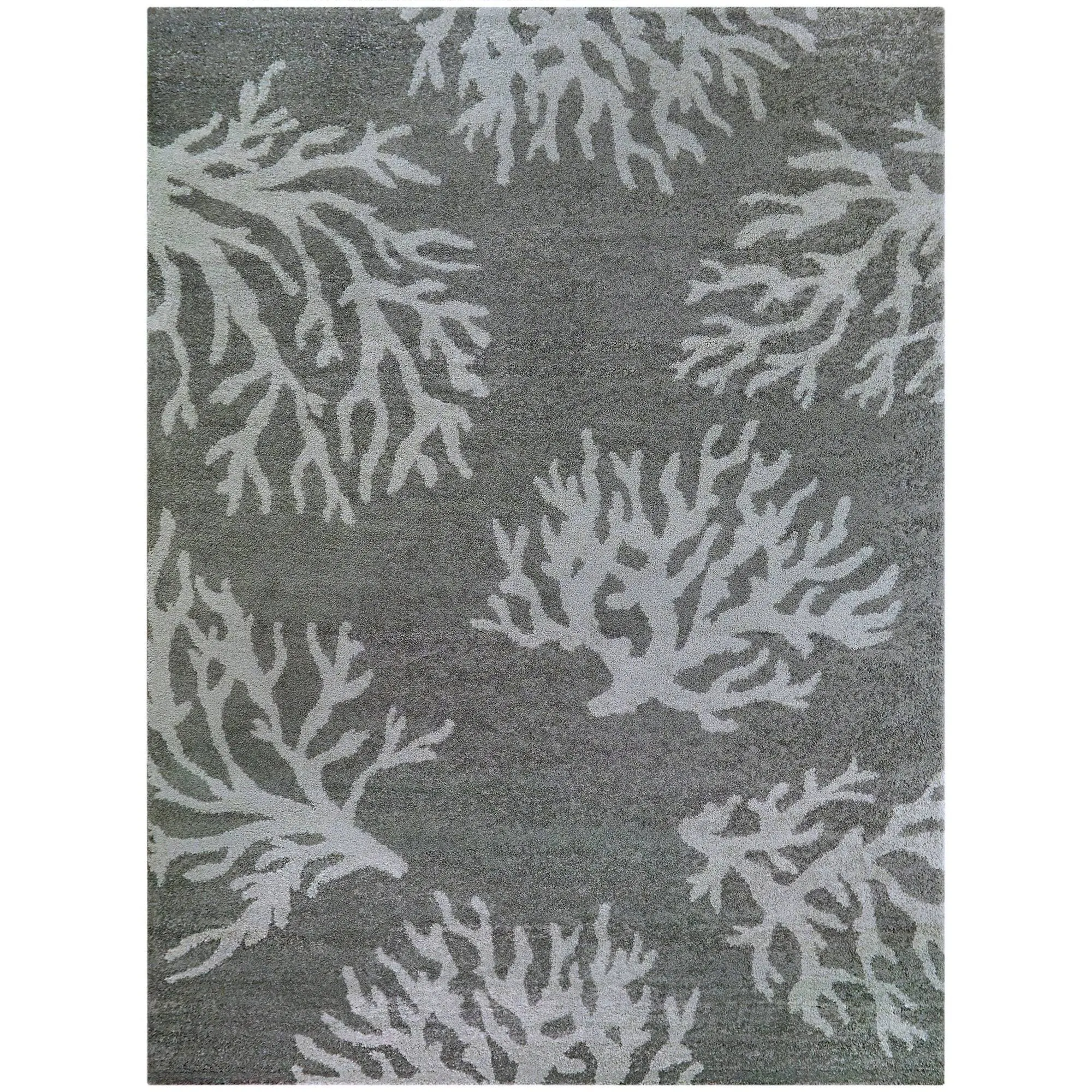 Balta Caistor Blue 5 ft. x 7 ft. Coastal Coral Print Area Rug