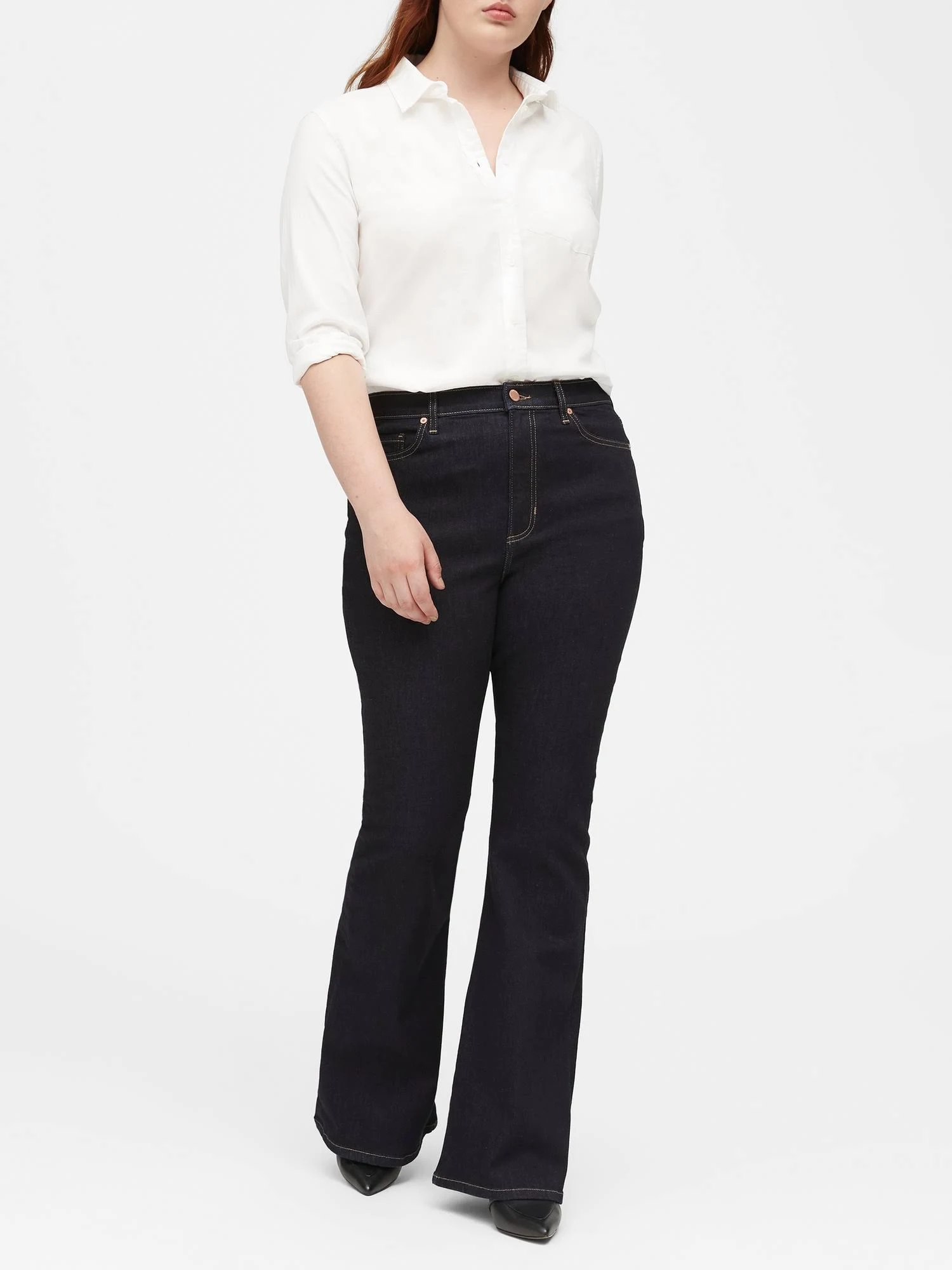 Banana Republic Women's High-Rise Flare Jean Rinse Size 29 Regular