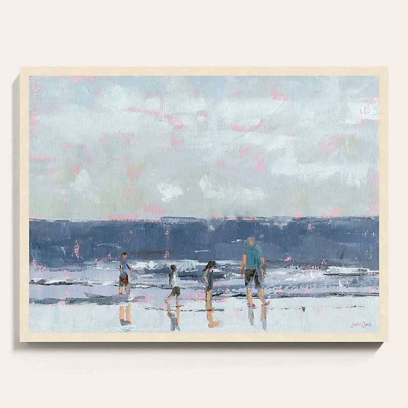 A Walk on The Beach Framed Canvas 18x22 x 24x22 - Ballard Designs