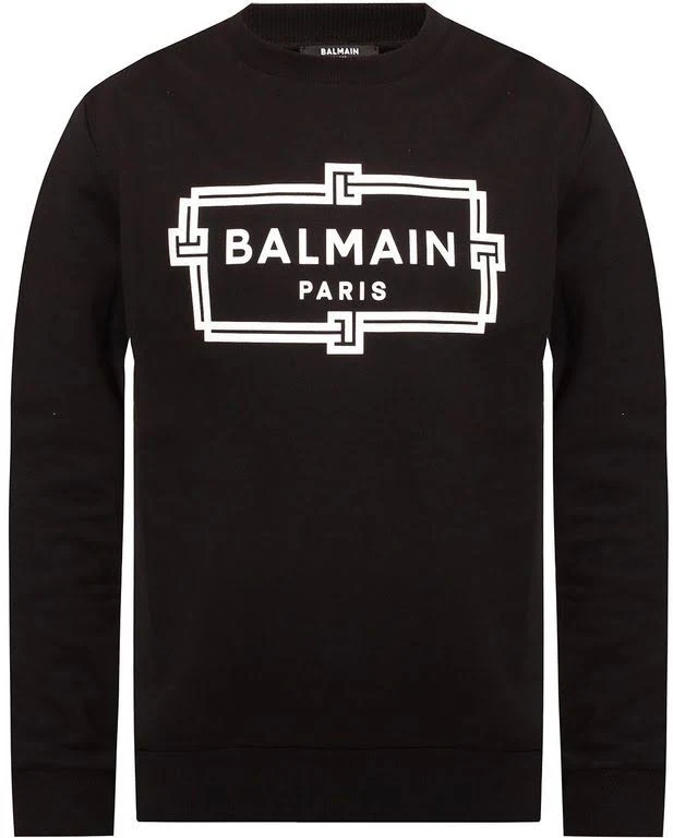 Balmain Sweatshirt with Logo Black - Black - Sweatshirts