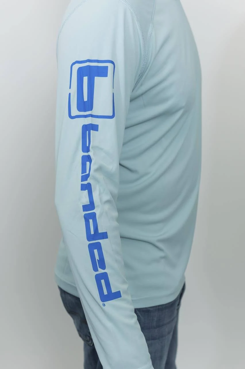 Banded Performance Adventure Mock Neck Shirt, Mens, Turquoise, Medium